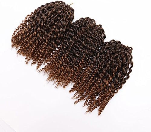 3 pcs/pack Marlybob Kinky Curl 8 Inch Synthetic Crochet Braids Hair Extention