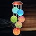 Wind Chimes Outdoor,Solar Color Changing LED Light Lamp Six Balls Mobile Romantic Wind-Bell for Home, Party, Festival Decor, Night Patio Yard Garden Decoration(Crystal Ball)