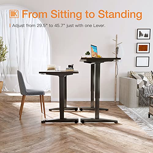 ODK Height Adjustable Standing Desk, 48" x 24" Pneumatic Airlift Power