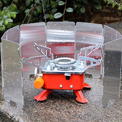 YaptheS Portable Camp Stove Windscreen Folding Camping Windshield Multi Function Wind Guard Outdoor Cooking Accessory Cooker Stove Screen Windshield Pack of 9 - Thumbnail 4