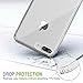 iPhone 7 Plus case, FlexGear Clear Hard PC Back TPU bumper + Glass Screen Protector (Clear)