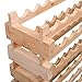 HOMCOM Stackable Wine Rack, Modular Storage Shelves, 72-Bottle Holder, Freestanding Display Rack for Kitchen, Pantry, Cellar, Natural