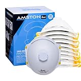 Amston N99 Model 1802 Protective Dust Mask with Exhalation Valve - Particulate Respirator - NIOSH-Certified - 10/box (1 Box)