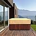 Budge All Seasons Hot Tub Cover Lightweight, UV-Resistant, Medium, Tan