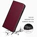 Zover iPhone 6S Plus Case iPhone 6 Plus case Genuine Leather Case Wallet Cover with Kickstand Feature Card Slots & ID Holder and Magnetic Clasps for iPhone 6 Plus iPhone 6S Plus Wine Red