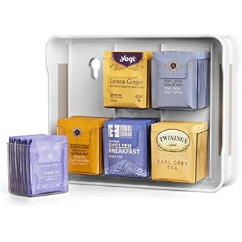 YouCopia 06121-31-WHT TeaStand 100+ Tea Bag Organizer, White
