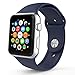 MoKo Band Compatible with Apple Watch, Soft Silicone Replacement Sports Band Fit iWatch 42mm 2017 Series 3/2 / 1, Midnight Blue (Not fit 38mm Versions)