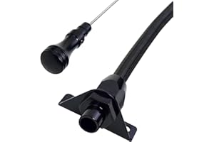 HAHAHA 700R4 4L60E 4L80E Trans Flexable Stainless Braided Hose Dipstick Compatible with GM,Chevy Black