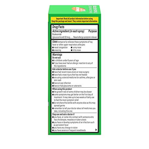 Rhinocort Allergy Nasal Spray With Budesonide Allergy Medicine, Non
