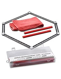 Handyman de ángulo de companion  ruler angle herramienta de medición kit includes 6 reglas, 2 lápices, 2 tienda Rags en una funda de plástico protectora. Herramienta de medición multiángulo   para grandes proyectos con 3 A 6 lados