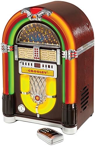 Tabletop Jukebox With AM/FM Radio, CD Player &amp; Bluetooth Device Connectivity