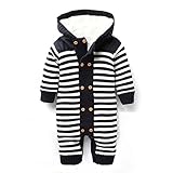 IDGIRL Winter Soft Baby Hooded knit romper outfit JY0138-Black-60cm