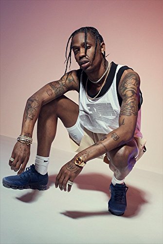 Travis Scott Singer Rapper Fabric Cloth Rolled Wall Poster Print -- Size: (36