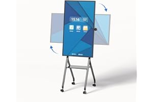 TIBURN Flip Board 55" S2 Smart Board, 4K UHD Smart Whiteboard with TIBURN HQ Eyes S2 Auto Framing Camera, Rotating Adaptive Smart Board, Digital Board for Home and Business with Stand