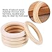 Baby Teething Ring, 10pcs Baby Infant Natural Wood Teething Ring Teether Toy Wooden Bracelet DIY Craft