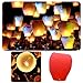 Foxnovo Eco-friendly Oval-shaped Sky Lantern Chinese Kongming Lantern Wishing Lamp - 10 pcs/set (Random Color)