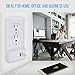 Pyle Wall Mount Power Plate - White Smart Electrical Socket Cover w/ Two 2.1 Amp Fast Charging Dual USB Charger Port, LED Indicator Light, Fits Single Gang Duplex Round Outlets - PWPLGU208
