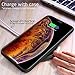 Ztotop Clear Hybrid Case for iPhone Xs Max 6.5-Inch 2018, Thin Tempered Glass Transparent Back Cover and Slim Silicone Rubber Bumper Frame Compatible Apple iPhone Xs Max - Matte Black Frame
