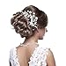 eBoot 6 Pack White Pearl Bridal Wedding Hair Pins Decorated Hairpins for Women and Girls