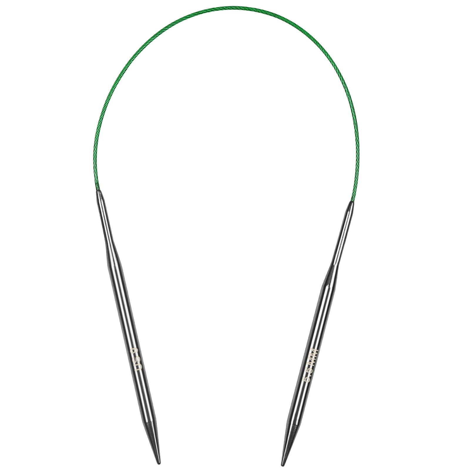 Aeelike 5.5mm Circular Knitting Needles 40cm, Round Knitting Needles 5.5mm, Short Metal Circular Needles for Knitting Socks Hats, Round Needles Knitting Size US 9