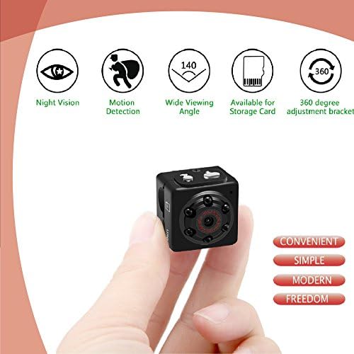 ieleacc - Mini Camera Spy Camera Hidden - HD 1080P Motion Detection Night Vision for Home Security- Tiny Nanny Cameras and Hidden Surveillance Camera(SD Card No Include)