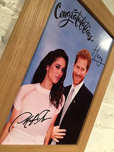 Prince Harry and Meghan Markle Congratulations Print (Oak frame)