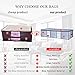Seckon Under bed Storage Bag [2 Pack] Large Capacity Clothing Storage Containers with Clear Windows, Storage Organizers Bags for Beding Clothes Comforters, Gray