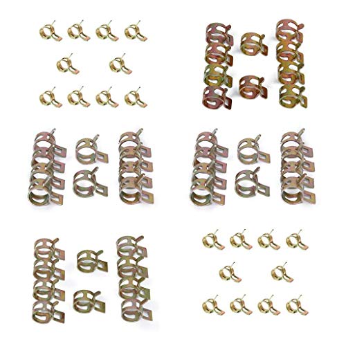 DierCosy Fuel Hose Spring clamp, Water Pipe, air Pipe, Pinch Tube, Elastic Fastener Package 60pcs Household Products