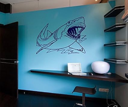 Amazon Com Shark Wall Decal Vinyl Stickers Decals Home