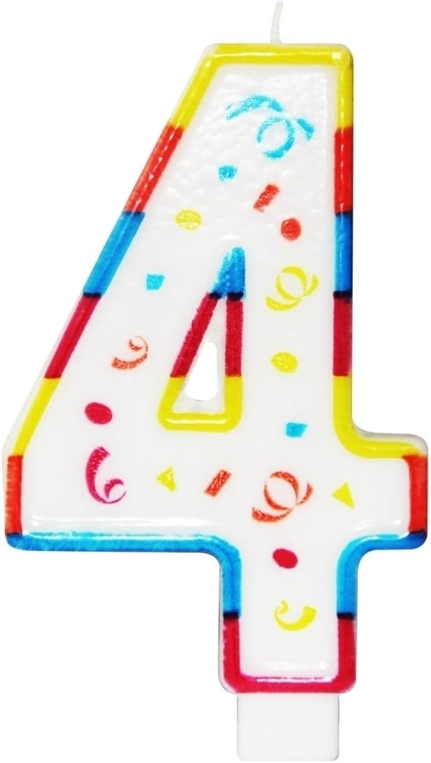 Folat 22924 XL Candle 4 Years with Holder, Multi-Colored