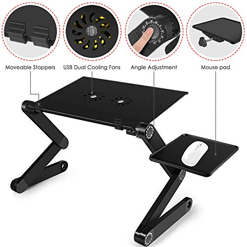 Extra Large Adjustable Laptop Stand Desk, Aluminum Laptop Desk Stand