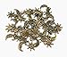 yueton 20pcs Vintage Bronze Sun Moon Star Pendant Findings, DIY Crafts Jewelry Making Charms Accessory
