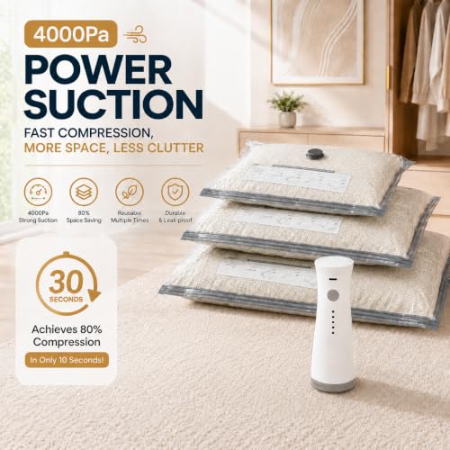 Vacuum Storage Bags with Pump, Space Saver Travel Vacuum Storage Bags for photo 11