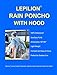 Lepilion Poncho One Size Fit Most with Hood 20 Per Pack Choose Multi Color or Single Color (4 Blue, 4 Clear, 4 Green, 4 Red, 4 Yellow in Color Box)