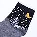 Chalier 3-5 Pairs Womens Vintage Style Casual Cotton Crew Socks Cute Funny Sock
