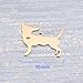 HOUSWEETY 1pc Stainless Steel Chihuahua Dog Pendant 3x2.9cm