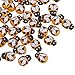 MauSong Pack of 200 Tiny Wooden Bee Flatback Embellishment for Craft Scrapbooking DIY Decor