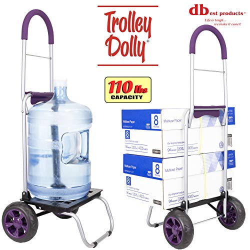 dbest products Trolley Dolly Purple Foldable Shopping cart for Groceries with Wheels and