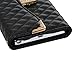 Galaxy Note 4 Case.Galaxy Note 4 Wallet Casae,By Caseland Handbag Wallet Flip Leather Case Crystal Button Case For Samsung Galaxy Note 4 N9100,With Chain And Sling [Black]