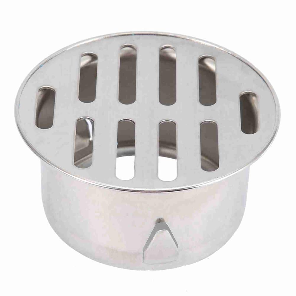 Stainless Steel Balcony Roof Drain Outdoor Large Displacement Anti-blocking Floor Drain for Outdoor Yard Use(75 Flat Mouth)