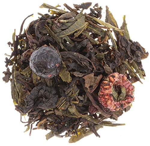 AURESA Oolong Tee Beerenhexe | Teemischung mit getrockneten Beeren | Oolongtee kombiniert mit grünem Tee