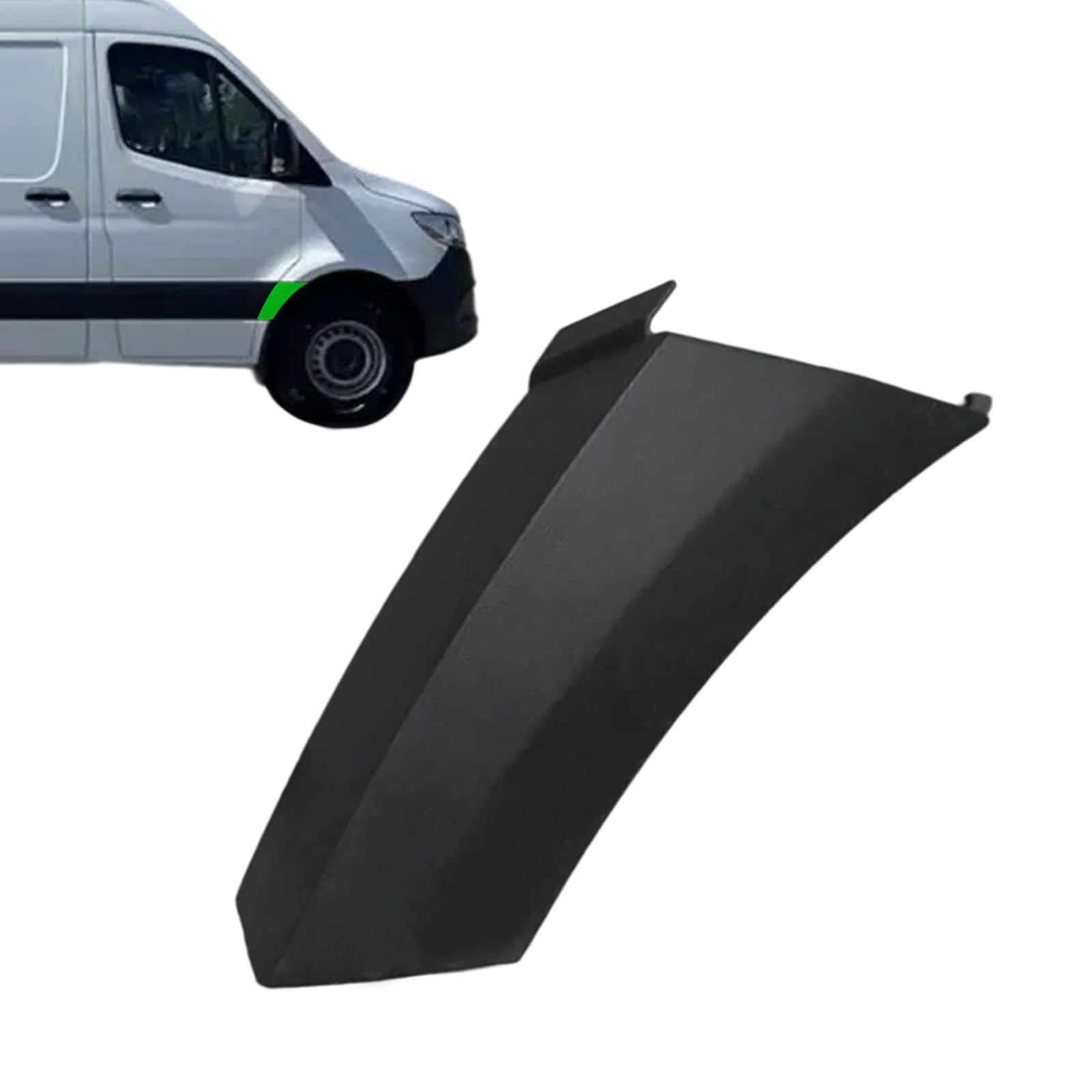 Photo 1 of Front Wheel Arch Molding Trim Panel Black Plastic Side Molding Panel Fits for Mercedes Sprinter 1500 2500 3500 3500XD 2019 2020 2021 2022 2023 2024 (Front Right Wheel)