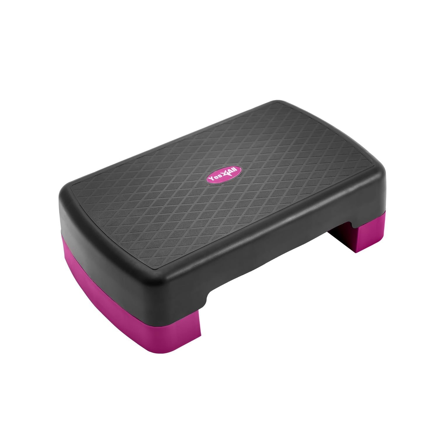 Photo 1 of (MISSING A LEG) Yes4All 18.9" Aerobic Exercise Step Platform with 2 Risers, Adjustable Height Workout Stepper 3" 5.1" for Home Gym