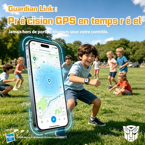 Transformers 4G Kids Smart Watch with GPS Tracker for Boys Girls Two Way Call Video Chat SOS IP68 Waterproof Pedometer Gift for Child 4-12 Year Olds