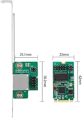 Lodokdre 2.5G 2500Mbps Gigabit Network Adapter M.2 to PCIe 2.5Gb Ethernet RJ45 view 3