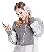 Women Lady's Knit Snowflake Design Soft Furry Ear Muffs Headphones Music Gray One Size