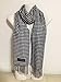 100% CASHMERE SCARF HOUNDSTOOTH DESIGN BLACK WHITE MADE IN SCOTLAND SUPER SOFT