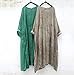 Yesno TA7 Women Maxi Dress Caftan Large Loose Gathered Skirt Oil Dyed Casual Oversize,Green,One Size