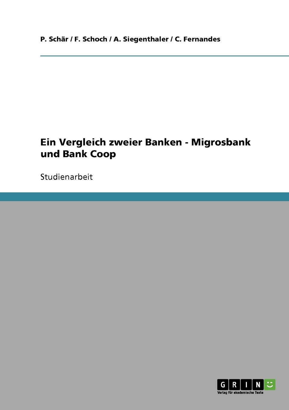 Ein Vergleich Zweier Banken Migrosbank Und Bank Coop German