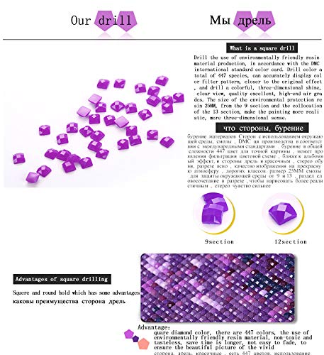 VOOADA New Full Drill Square Diamond 5D DIY Diamond Painting Cute Cartoon Dinosaur Diamond Embroidery Kits Cross Stitch Rhinestone Mosaic Painting for Home Deco (Cartoon Dinosaur)